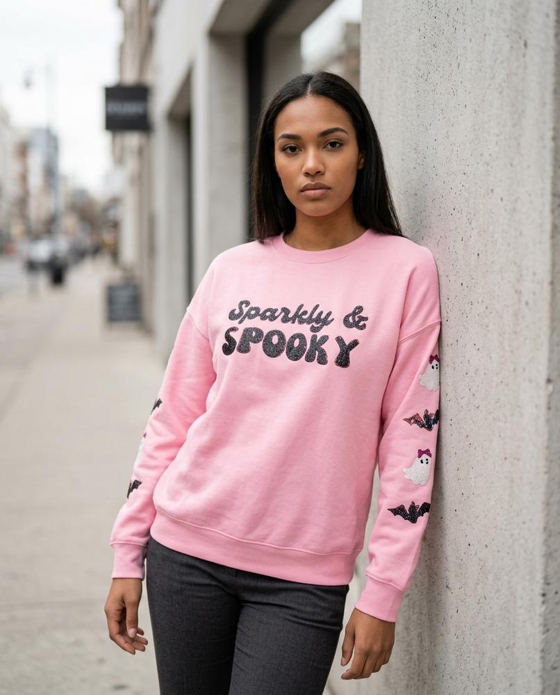 Zumieze - Vetor | Sequined Long-Sleeved Sweatshirt Women
