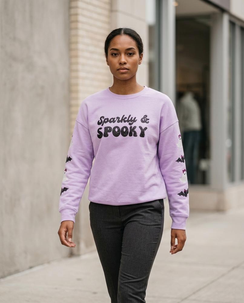 Zumieze - Vetor | Sequined Long-Sleeved Sweatshirt Women