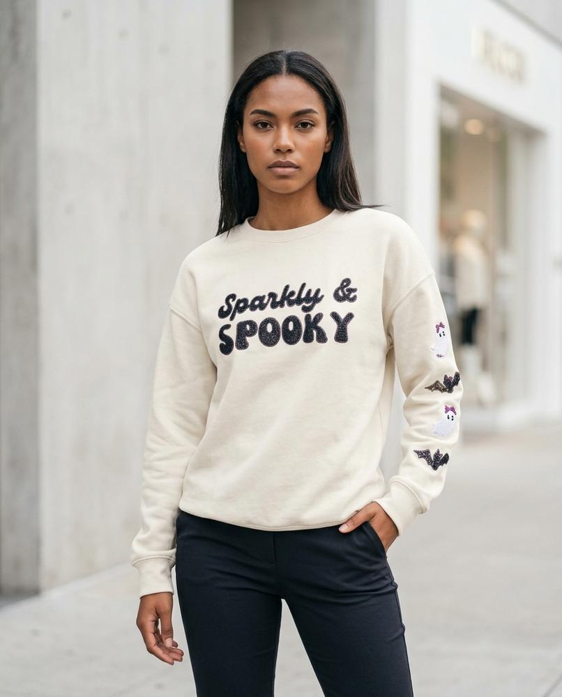 Zumieze - Vetor | Sequined Long-Sleeved Sweatshirt Women