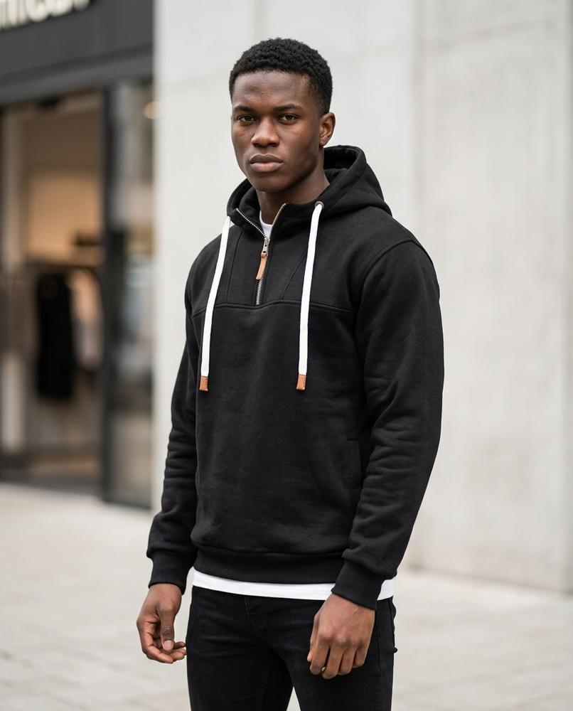 Zumieze - Eodas | Half-Zip Slim Fit Hoodie Men