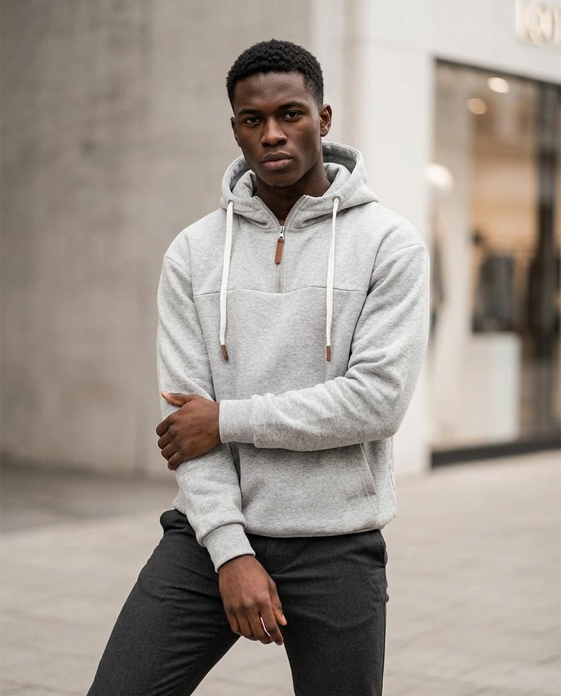 Zumieze - Eodas | Half-Zip Slim Fit Hoodie Men