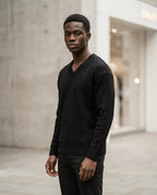 Zumieze - Rihuk | Cable-Knit V-Neck Sweater Men