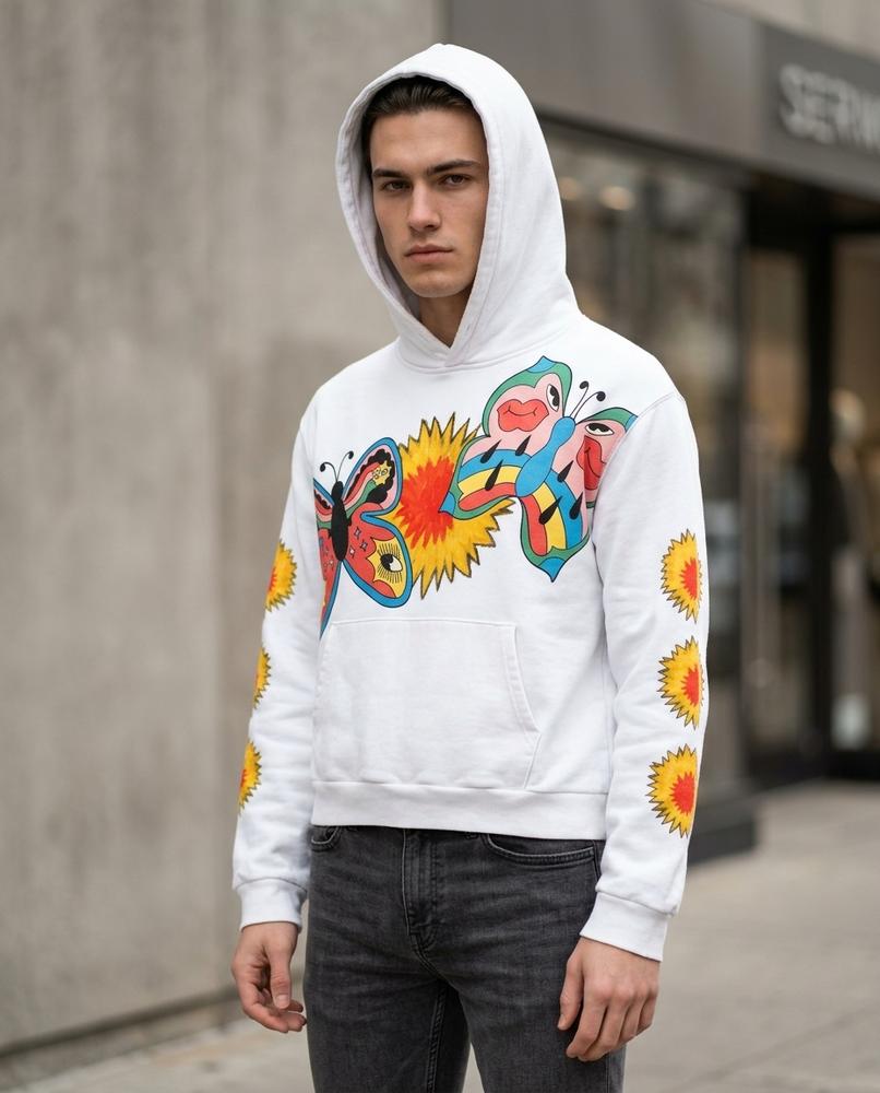 Zumieze - Lunem | Printed Cropped Hoodie Unisex