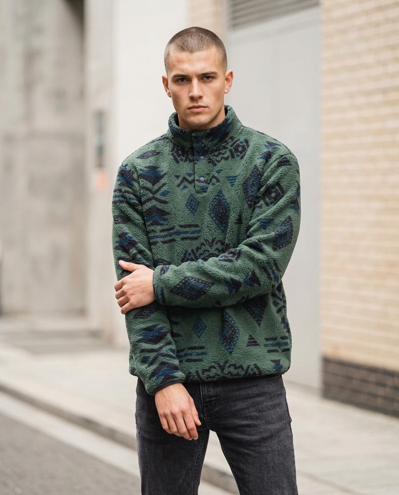 Zumieze - Vipel | Patterned Fleece Sweater Men