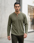 Zumieze - Kemam | Waffle-Knit Button-Placket Shirt Men
