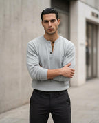 Zumieze - Kemam | Waffle-Knit Button-Placket Shirt Men