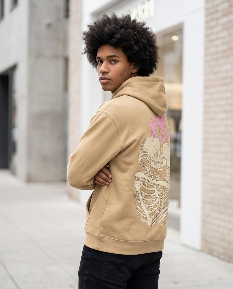 Zumieze - Yiwev | Printed Loose-Fit Hoodie Men