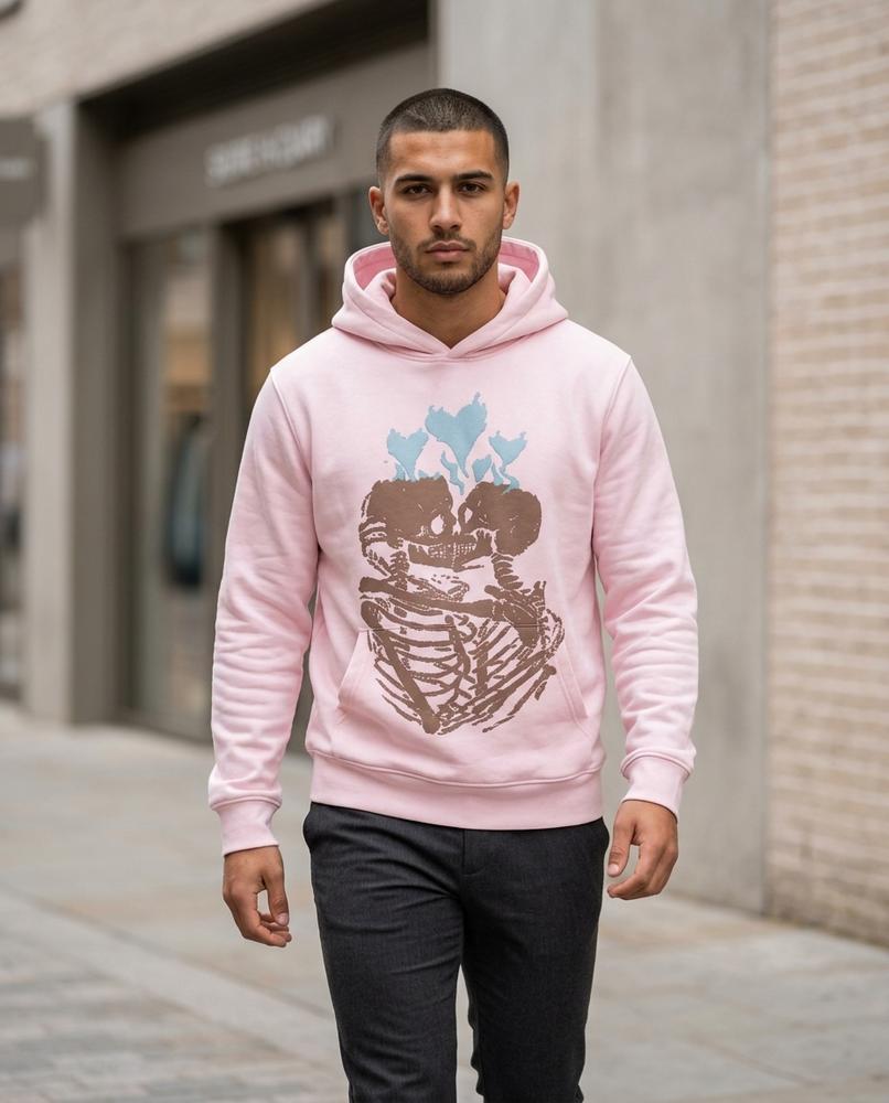Zumieze - Yiwev | Printed Loose-Fit Hoodie Men
