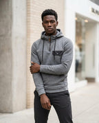 Zumieze - Selan | Quilted Quarter-Zip Hoodie Men