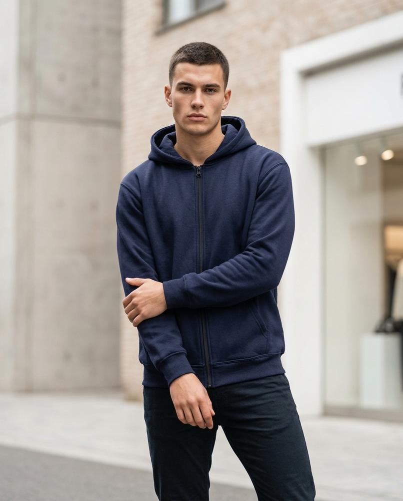 Zumieze - Milin | Zip-Up Solid-Color Hoodie Men
