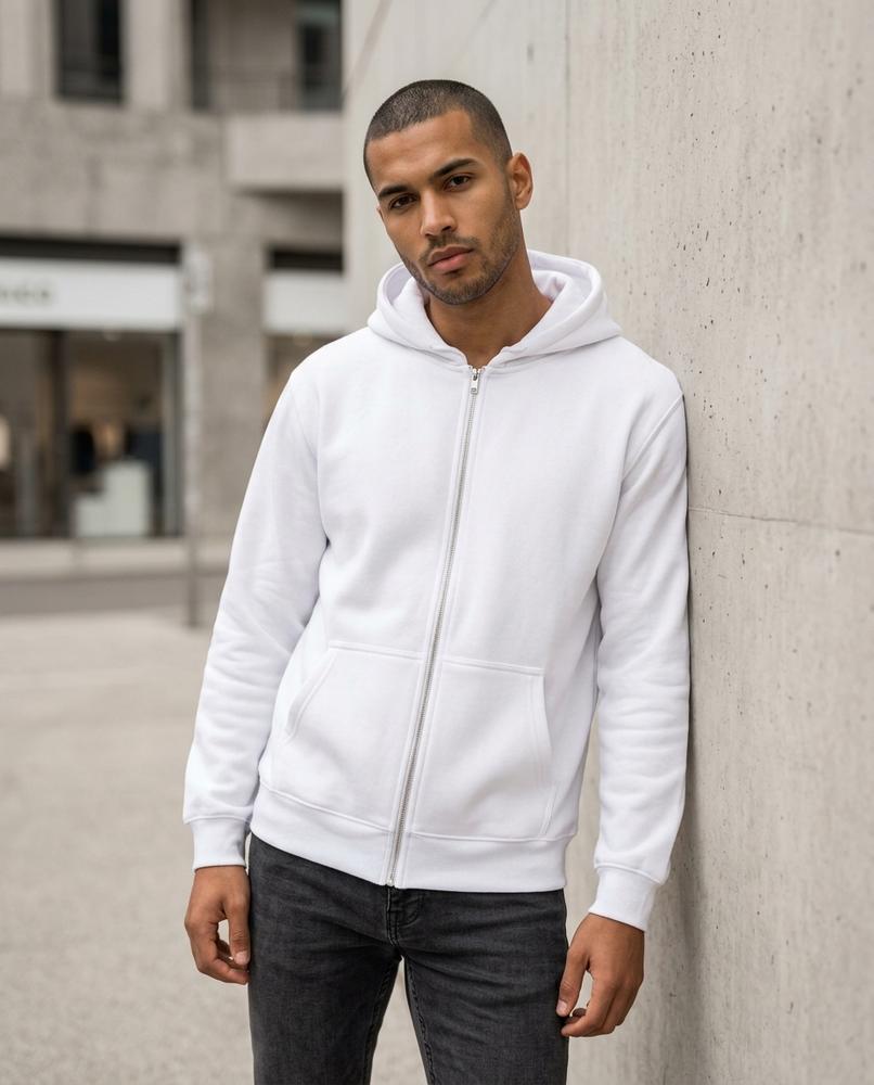Zumieze - Milin | Zip-Up Solid-Color Hoodie Men