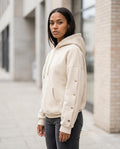 Zumieze - Vaser | Snap-Sleeve Relaxed Fit Hoodie Women
