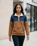 Zumieze - Comir | Color-Block Sherpa-Lined Sweatshirt Women