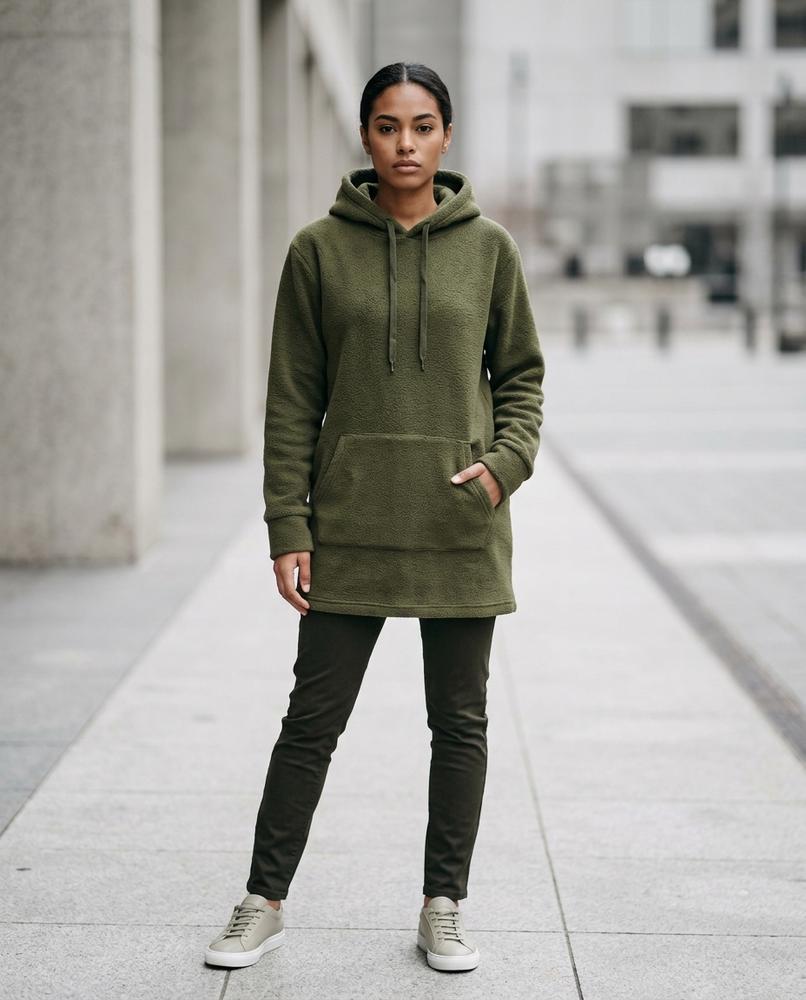 Zumieze - Lysel | Fleece Longline Hoodie Women