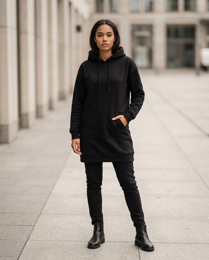 Zumieze - Lysel | Fleece Longline Hoodie Women