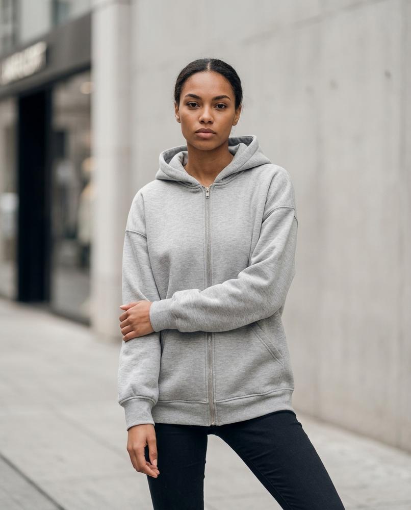 Zumieze - Saral | Zip-Up Relaxed Fit Hoodie Women