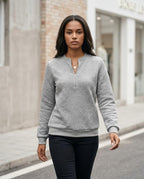 Zumieze - Keram | Quilted Quarter-Zip Sweatshirt Women