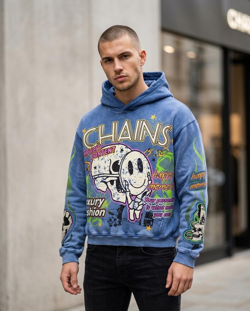 Zumieze - Zesol | Printed Washed Hoodie Unisex