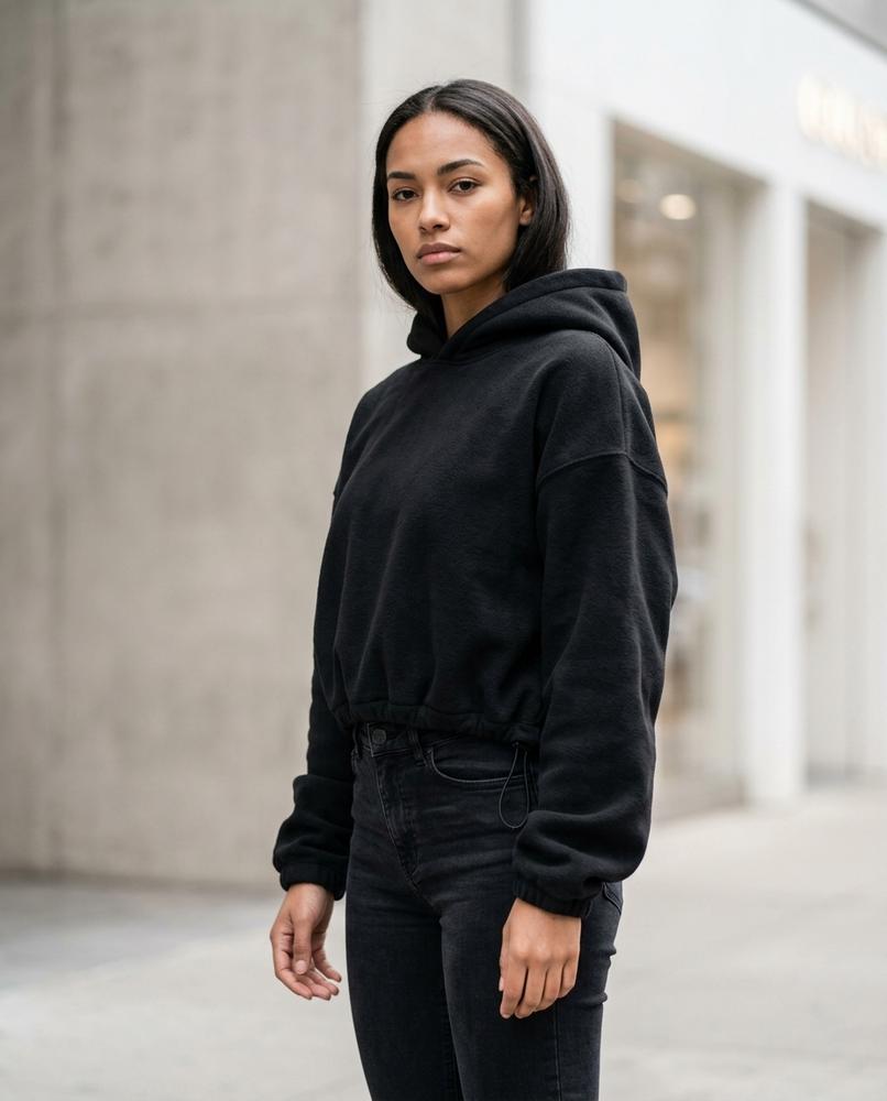 Zumieze - Riken | Cropped Drawstring Hoodie Women