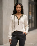 Zumieze - Lysol | Waffle-Knit Buttoned Hoodie Women