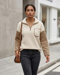 Zumieze - Yodan | Color-Block Fleece Sweater Women