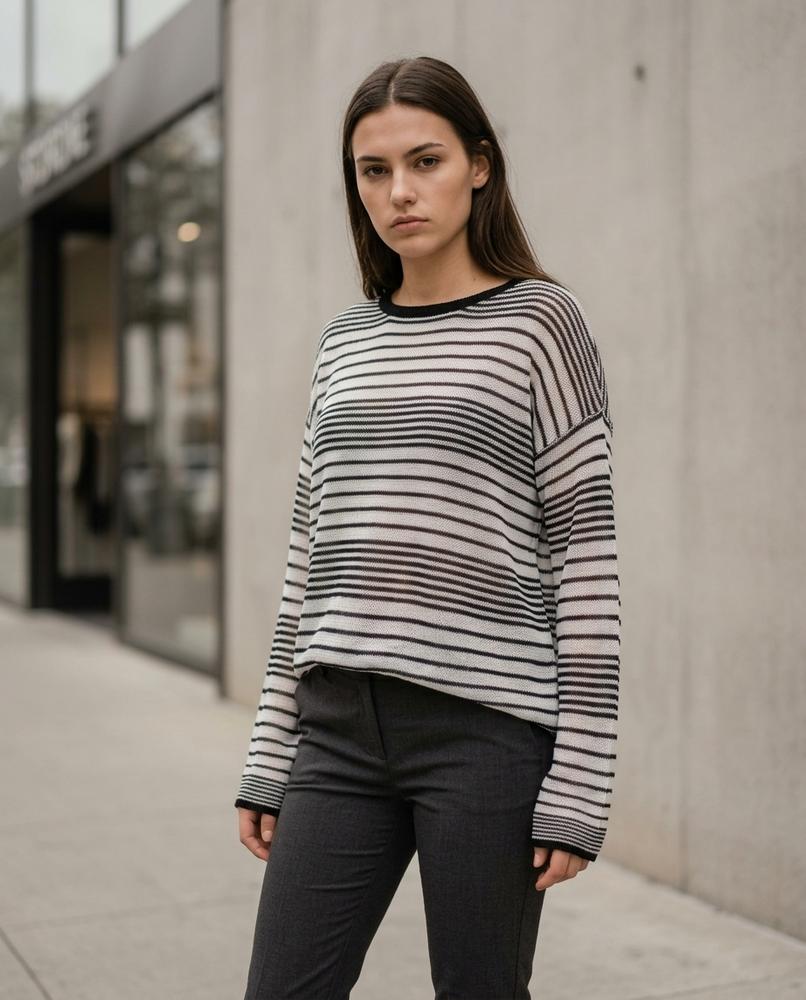 Zumieze - Lolom | Striped Lightweight Sweater Unisex