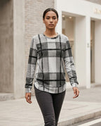 Zumieze - Lalan | Plaid Long-Sleeved Tunic Women