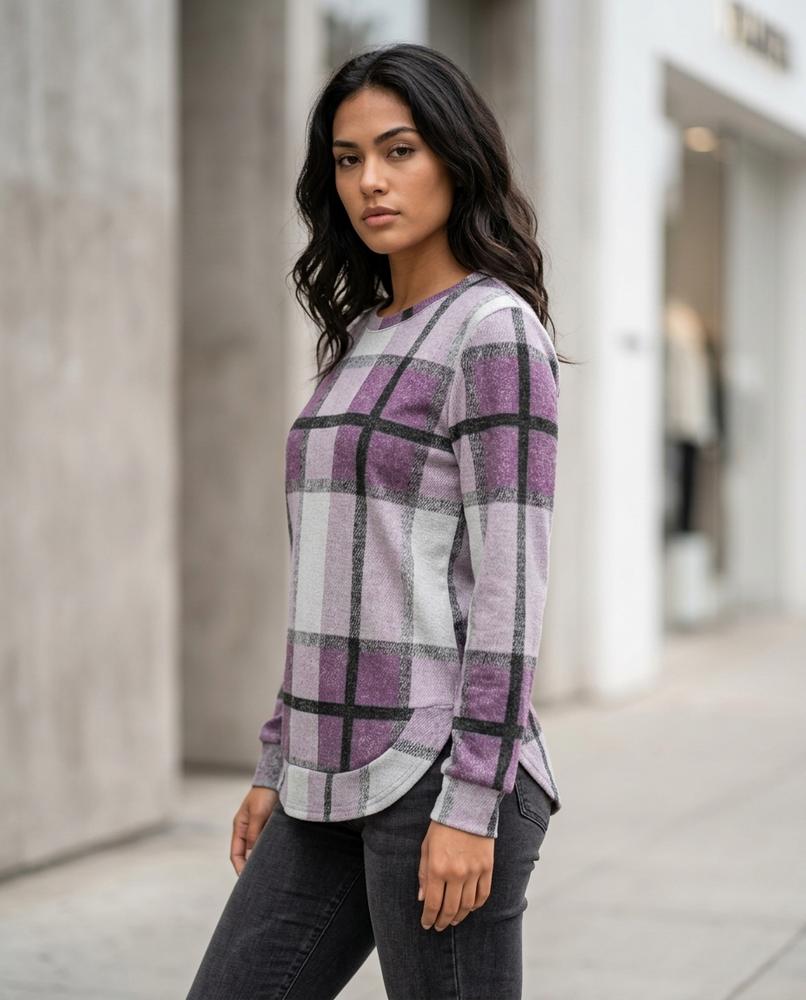 Zumieze - Lalan | Plaid Long-Sleeved Tunic Women