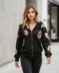 Zumieze - Lavar | Zip-Up Sequined Hoodie Women