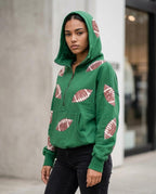 Zumieze - Lavar | Zip-Up Sequined Hoodie Women