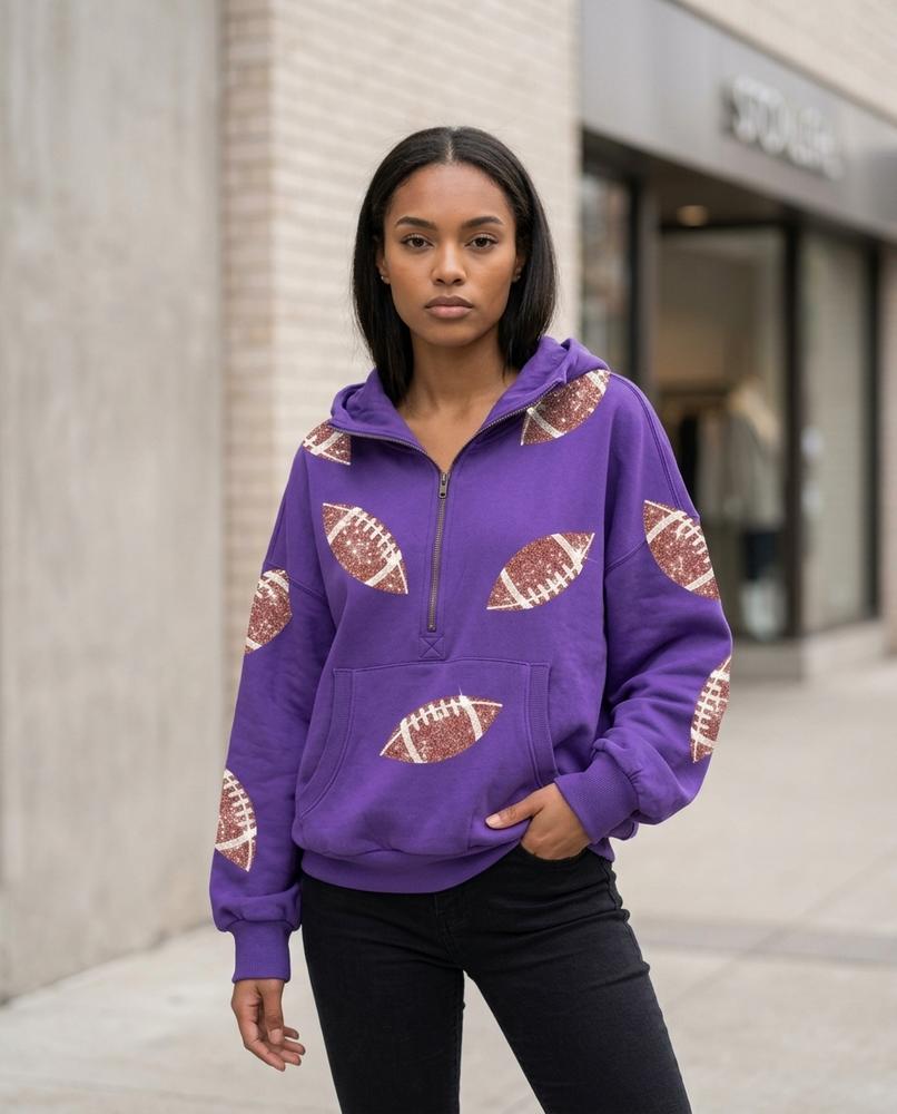 Zumieze - Lavar | Zip-Up Sequined Hoodie Women