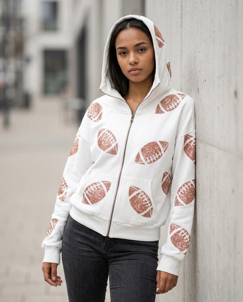 Zumieze - Lavar | Zip-Up Sequined Hoodie Women