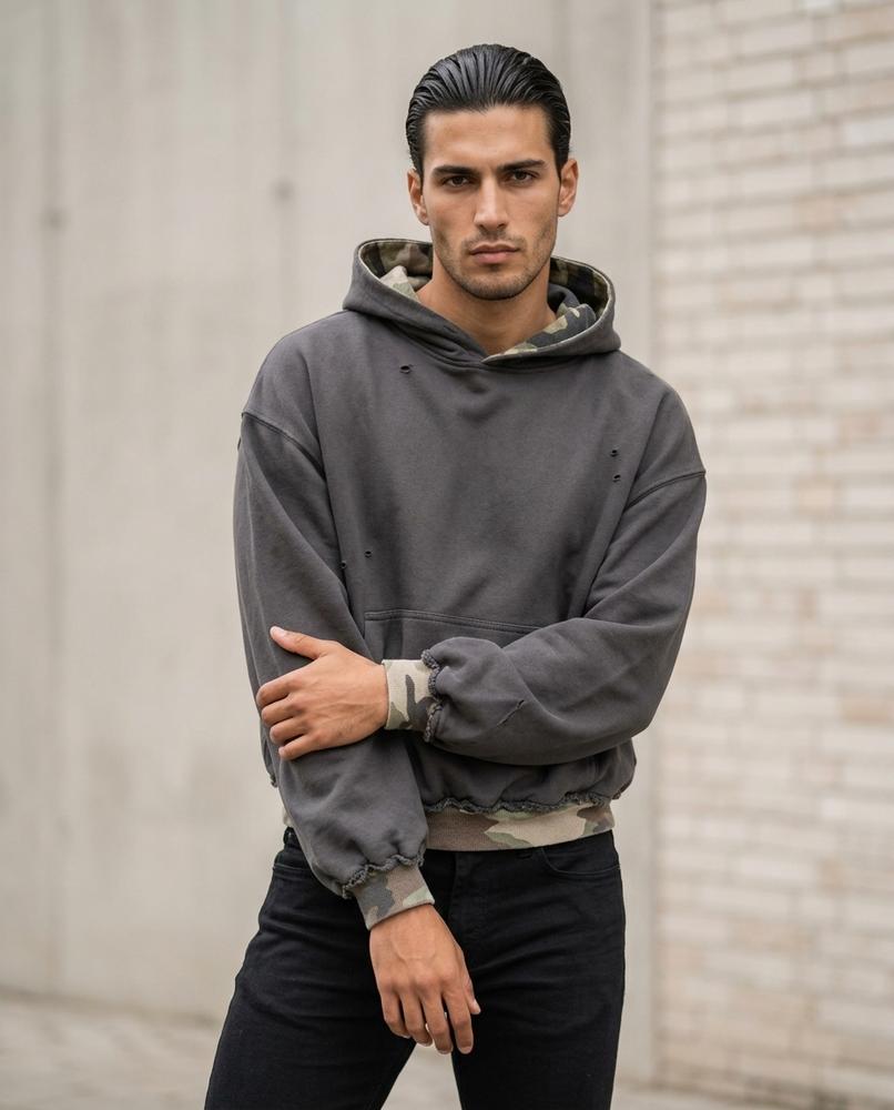 Zumieze - Covel | Distressed Washed Hoodie Men