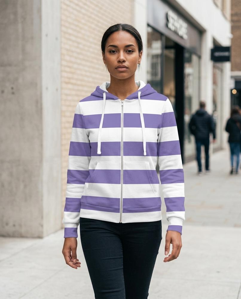Zumieze - Lalom | Striped Zip-Up Hoodie Women