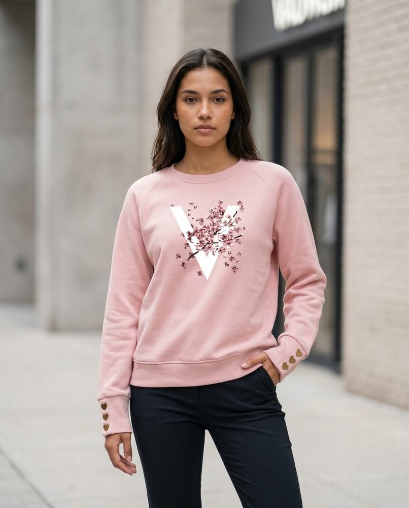 Zumieze - Nekar | Printed Cutout-Cuff Sweatshirt Women