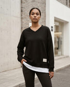 Zumieze - Semor | Waffle-Knit V-Neck Sweater Women