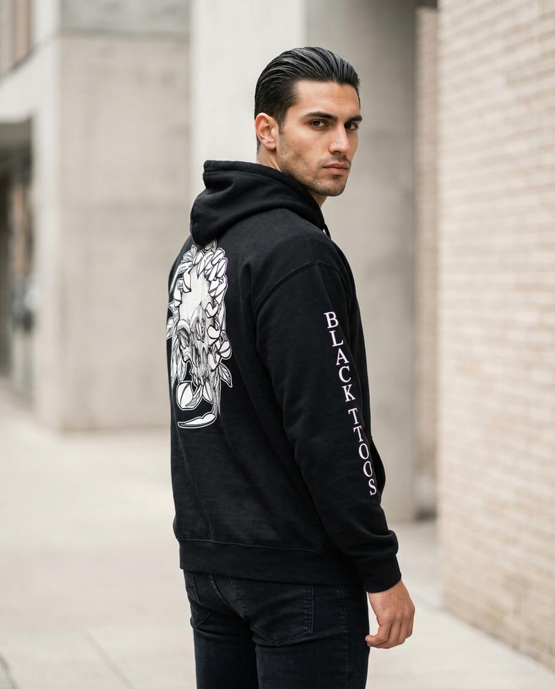 Zumieze - Zahal | Printed Relaxed-Fit Hoodie Men