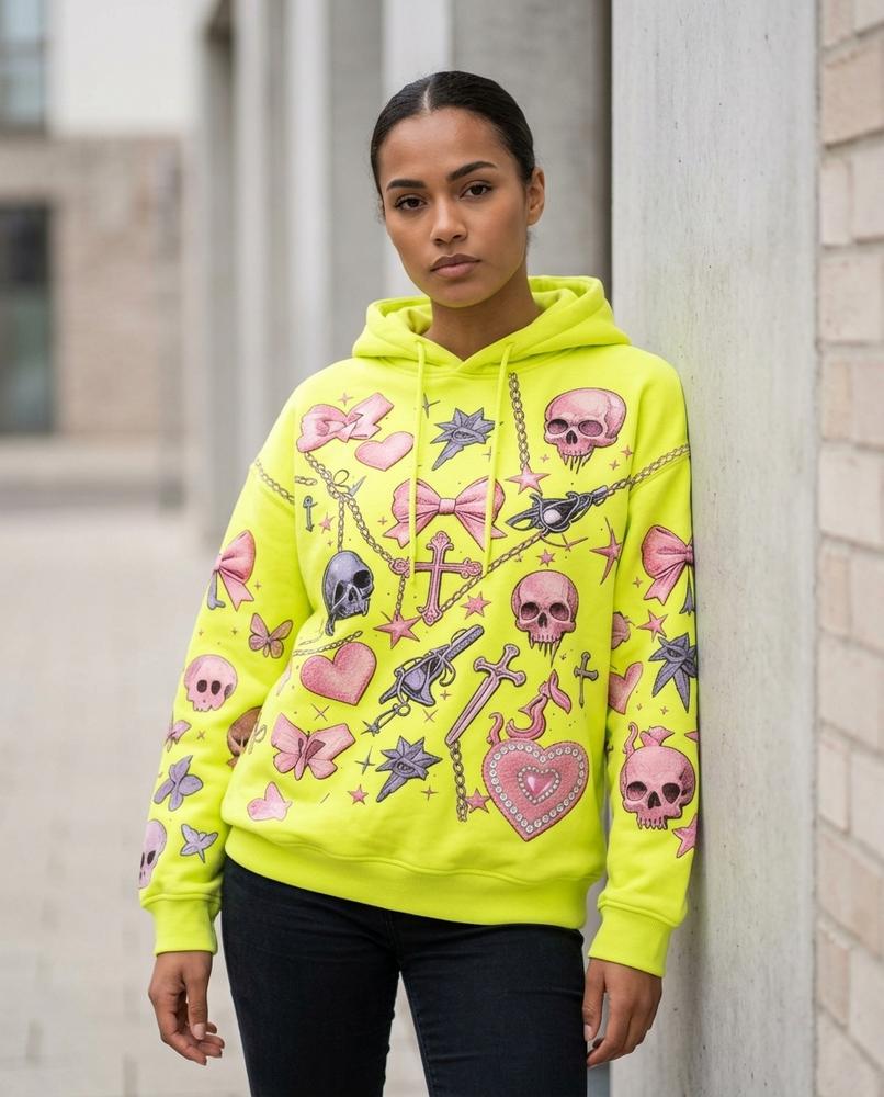 Zumieze - Maren | Printed Washed Hoodie Unisex