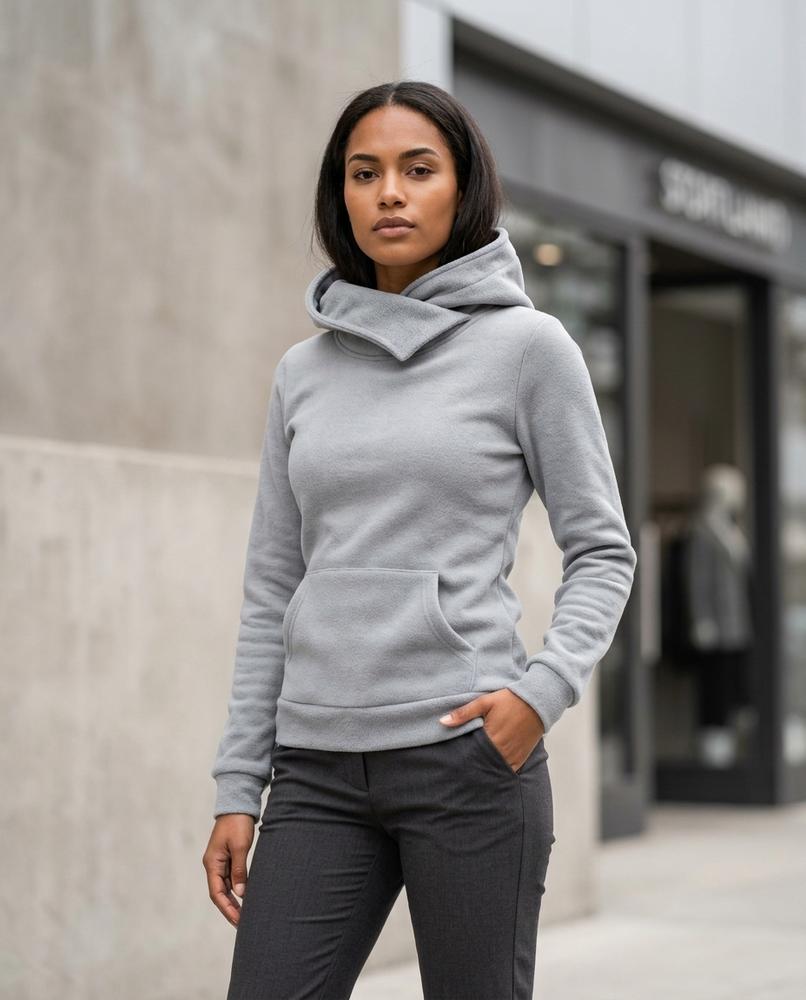 Zumieze - Seram | High-Neck Fitted Hoodie Women