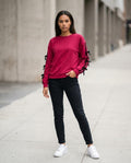 Zumieze - Salar | Bow-Detail Relaxed Fit Sweatshirt Women