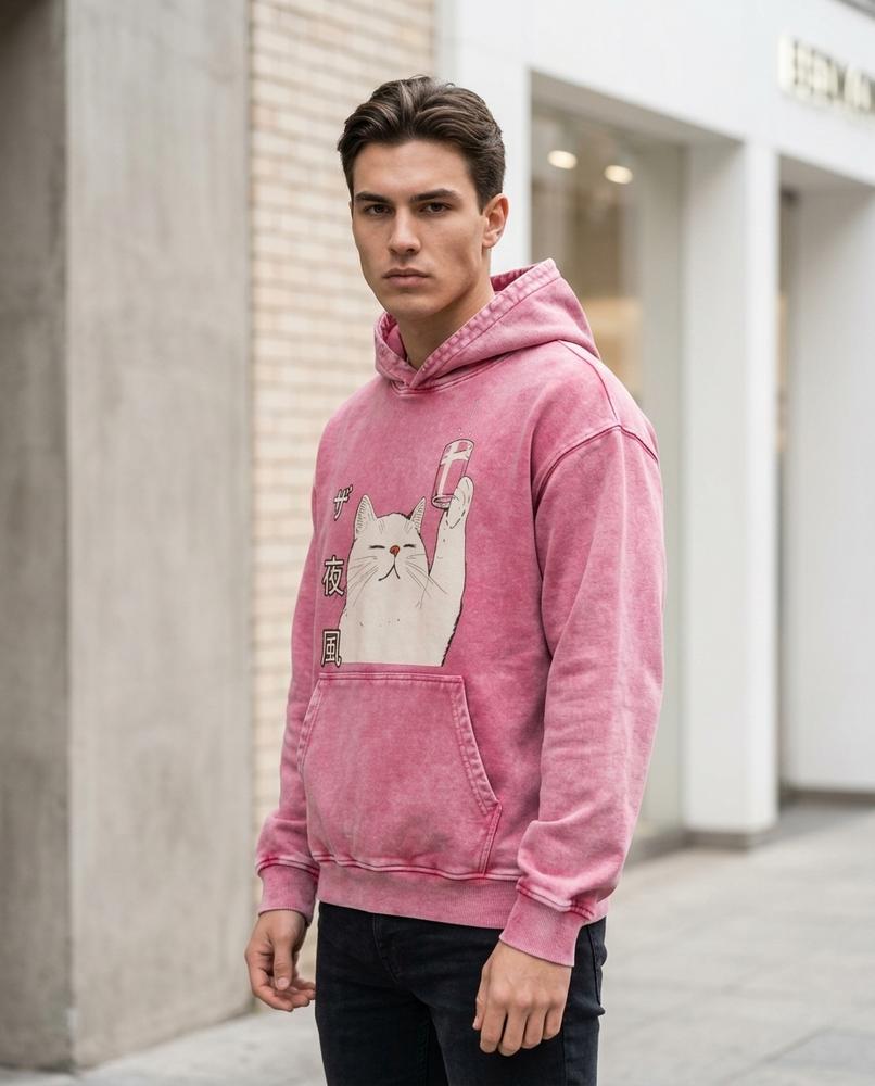 Zumieze - Zevin | Printed Washed Hoodie Men