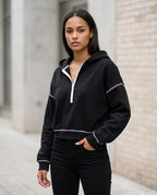 Zumieze - Zeven | Half-Zip Cropped Hoodie Women