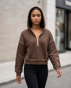 Zumieze - Zeven | Half-Zip Cropped Hoodie Women