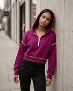 Zumieze - Zeven | Half-Zip Cropped Hoodie Women