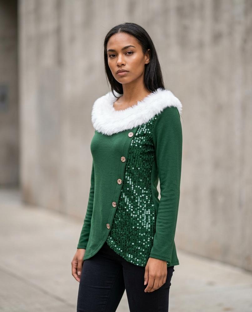 Zumieze - Kamin | Asymmetrical Sequin-Embellished Tunic Women