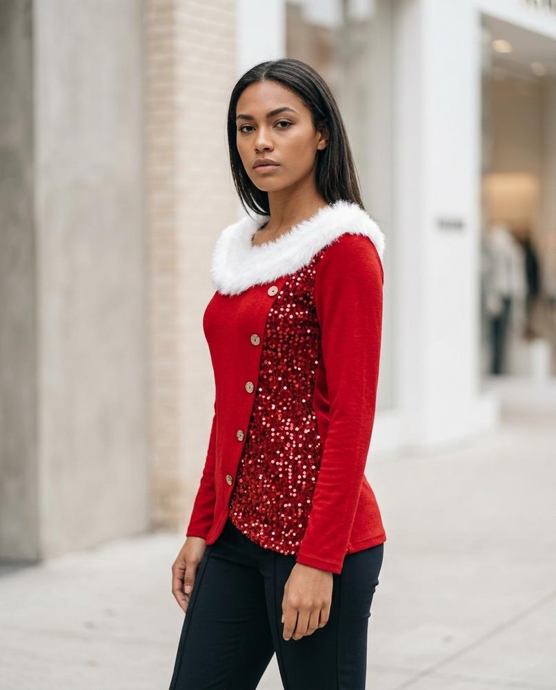 Zumieze - Kamin | Asymmetrical Sequin-Embellished Tunic Women