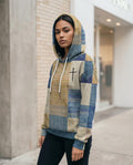 Zumieze - Rovan | Patchwork Textured Hoodie Women
