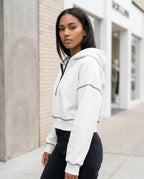 Zumieze - Zeven | Half-Zip Cropped Hoodie Women