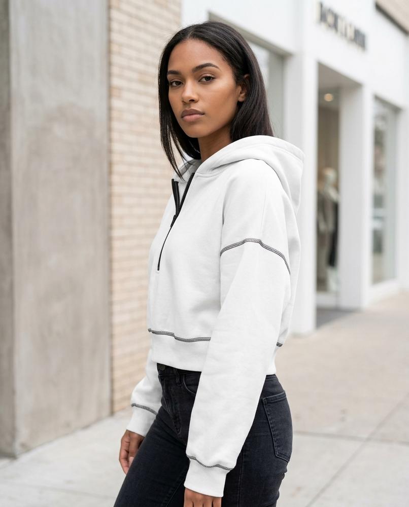 Zumieze - Zeven | Half-Zip Cropped Hoodie Women