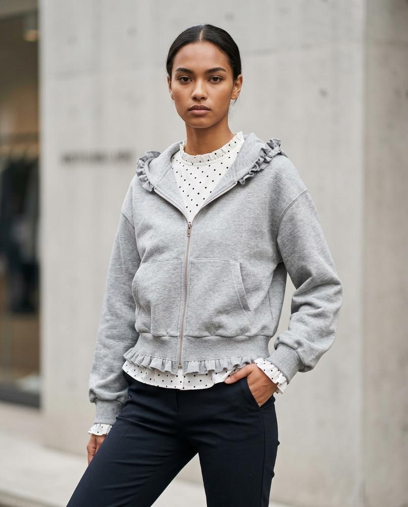 Zumieze - Arlar | Ruffled Zip-Up Hoodie Women
